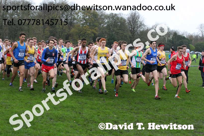 Mens under-20s, British Athletics Liverpool Cross Challenge, Sefton Park, Liverpool. Photo: David T. Hewitson/Sports for All Pics
